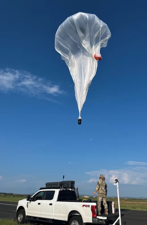 Military tactical balloon launch