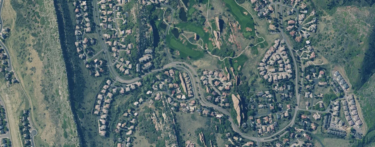 10cm resolution aerial imagery showing residential community