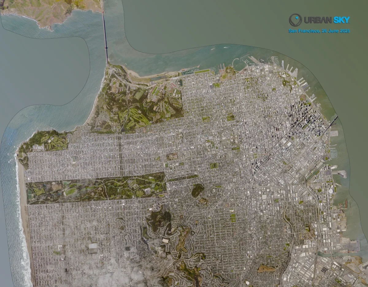 San Francisco aerial imagery from stratospheric balloon
